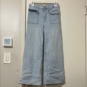 Frame | Wide-Leg Jeans with Patch Flap Pockets